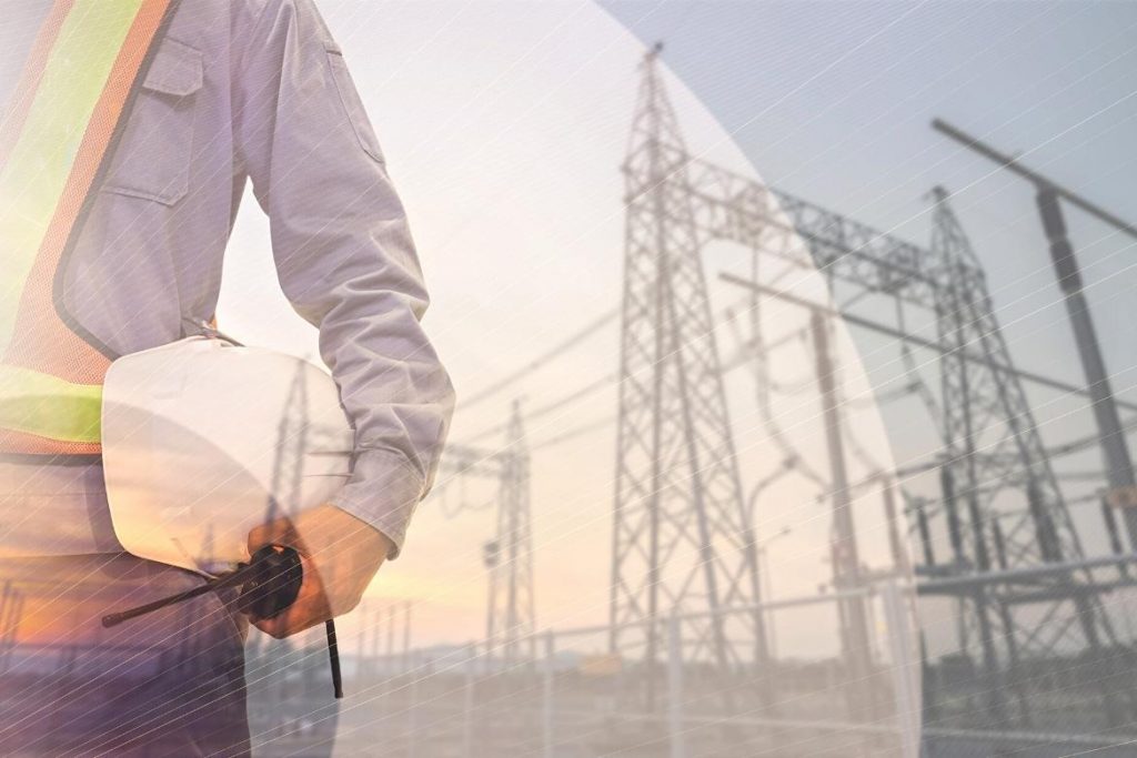 Civil engineering professionals work activity illustration