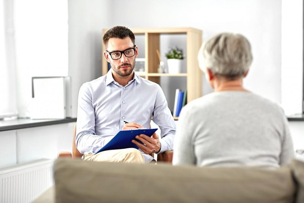 Psychologist work activity illustration