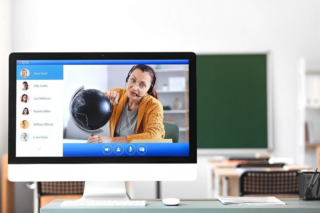 Secondary school teachers work activity illustration