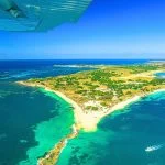 Rottnest Island view from the plane, best time to visit Rottnest Island is summer